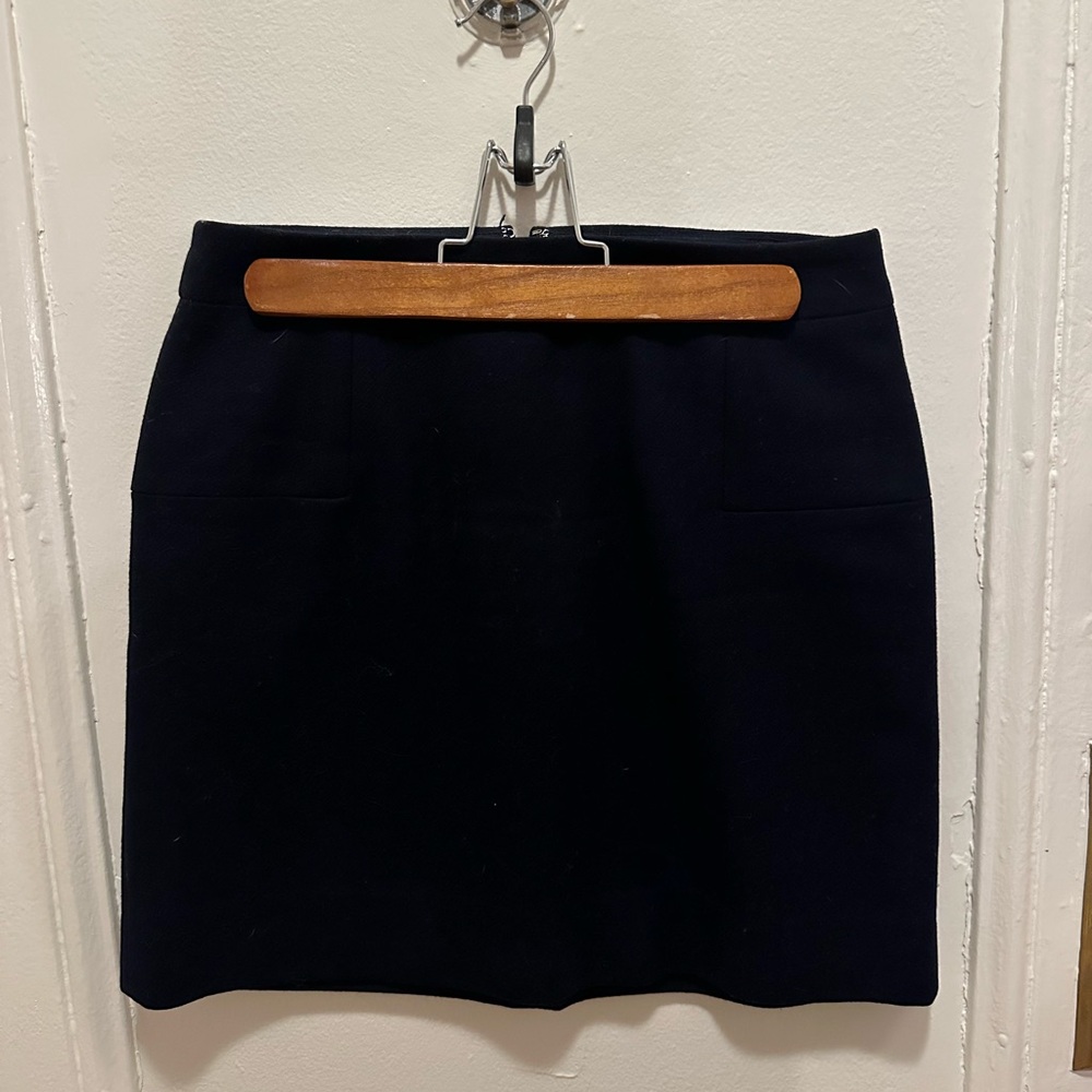 J. Crew Blue Mini Pencil Skirt for Work